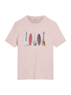 Ben Sherman Surf N Guitars Tee - Blush Pink