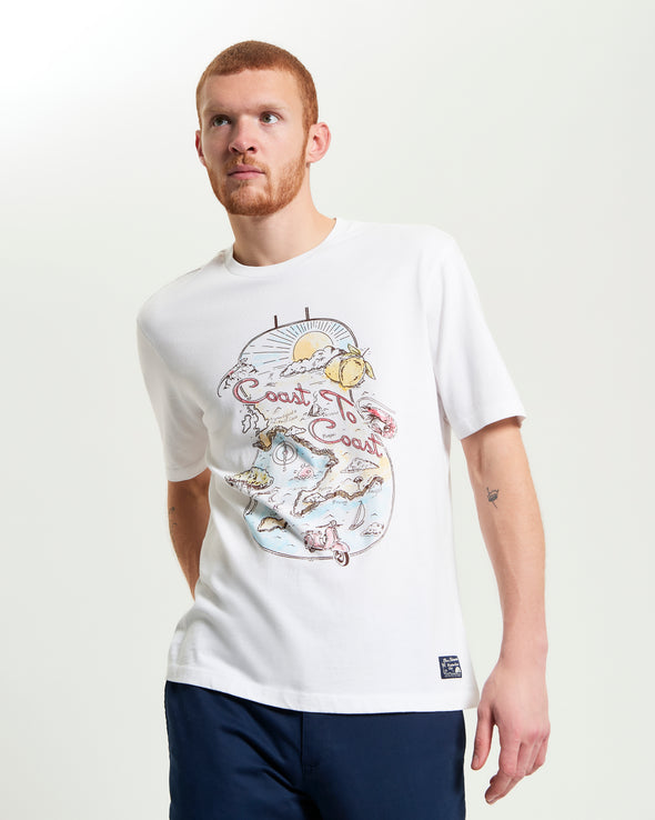 Ben Sherman Amalfi Coast Tee - White