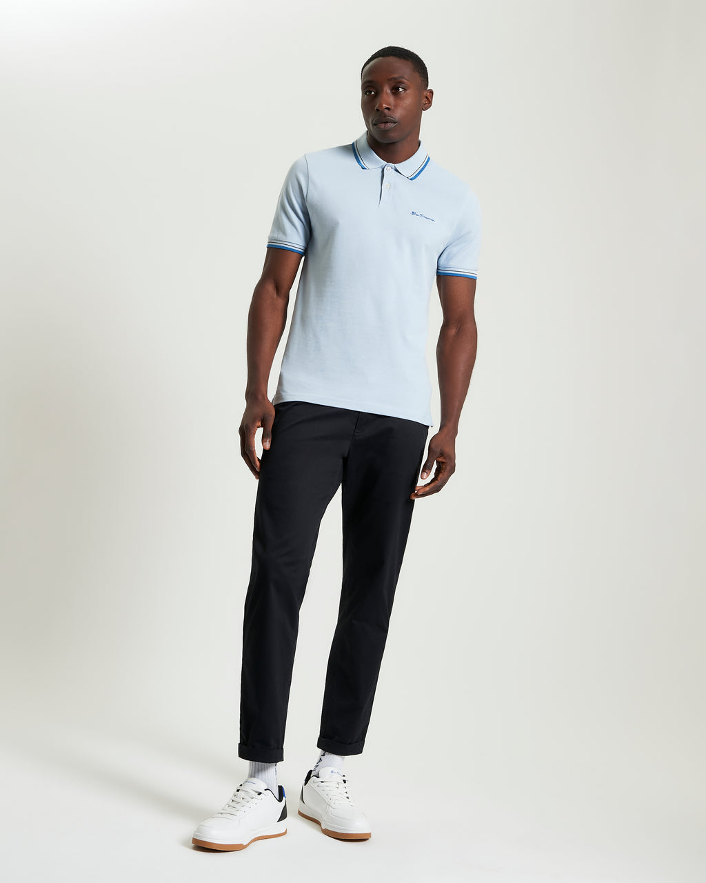 Ben Sherman Signature Pique Polo - Ice Blue