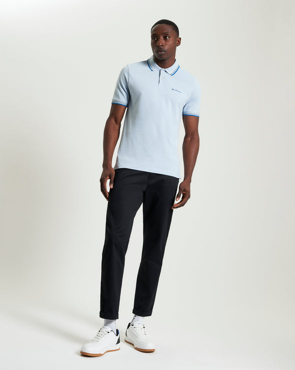 Ben Sherman Signature Pique Polo - Ice Blue