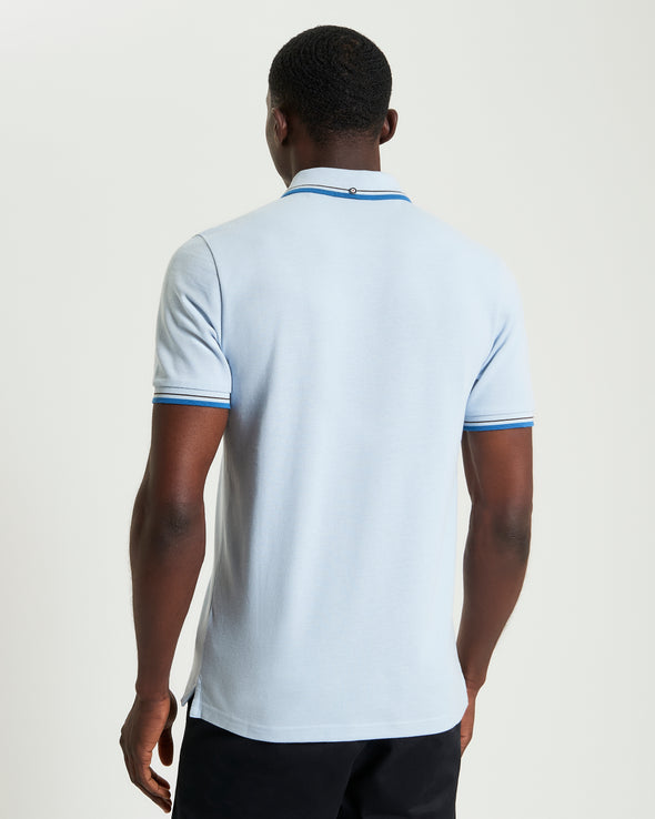Ben Sherman Signature Pique Polo - Ice Blue