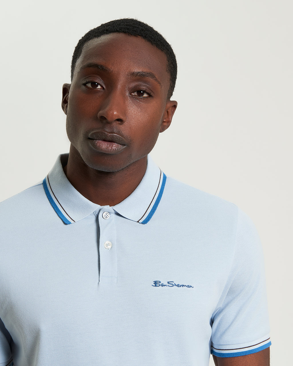 Ben Sherman Signature Pique Polo - Ice Blue