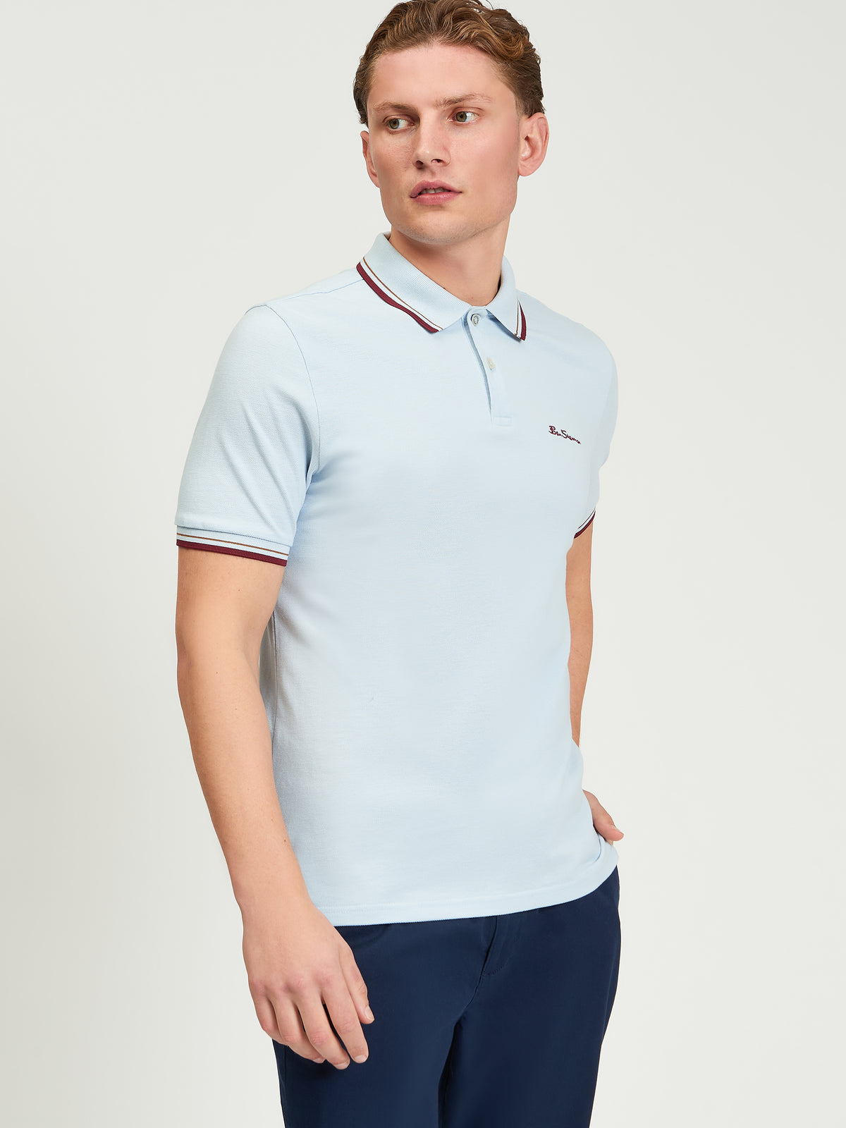 Ben Sherman Signature Pique Polo - Powder Blue