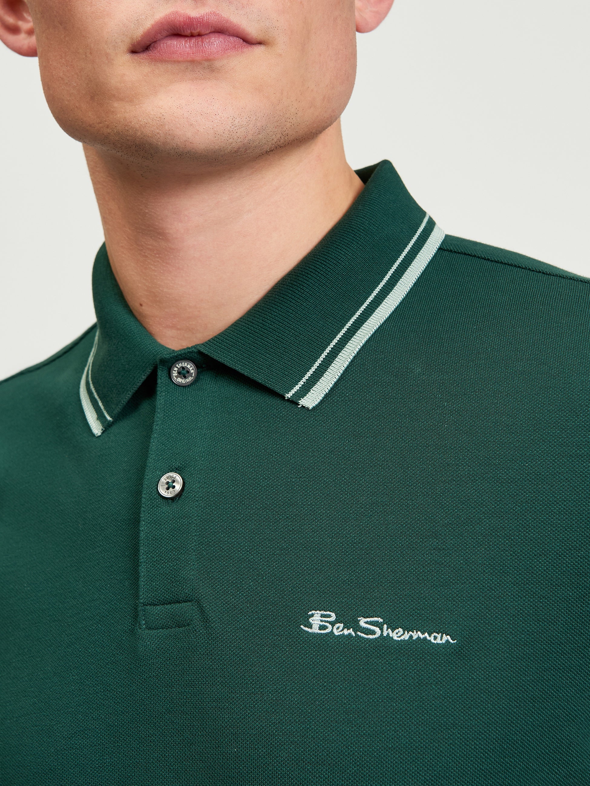 Ben Sherman Signature Pique Polo - Forest