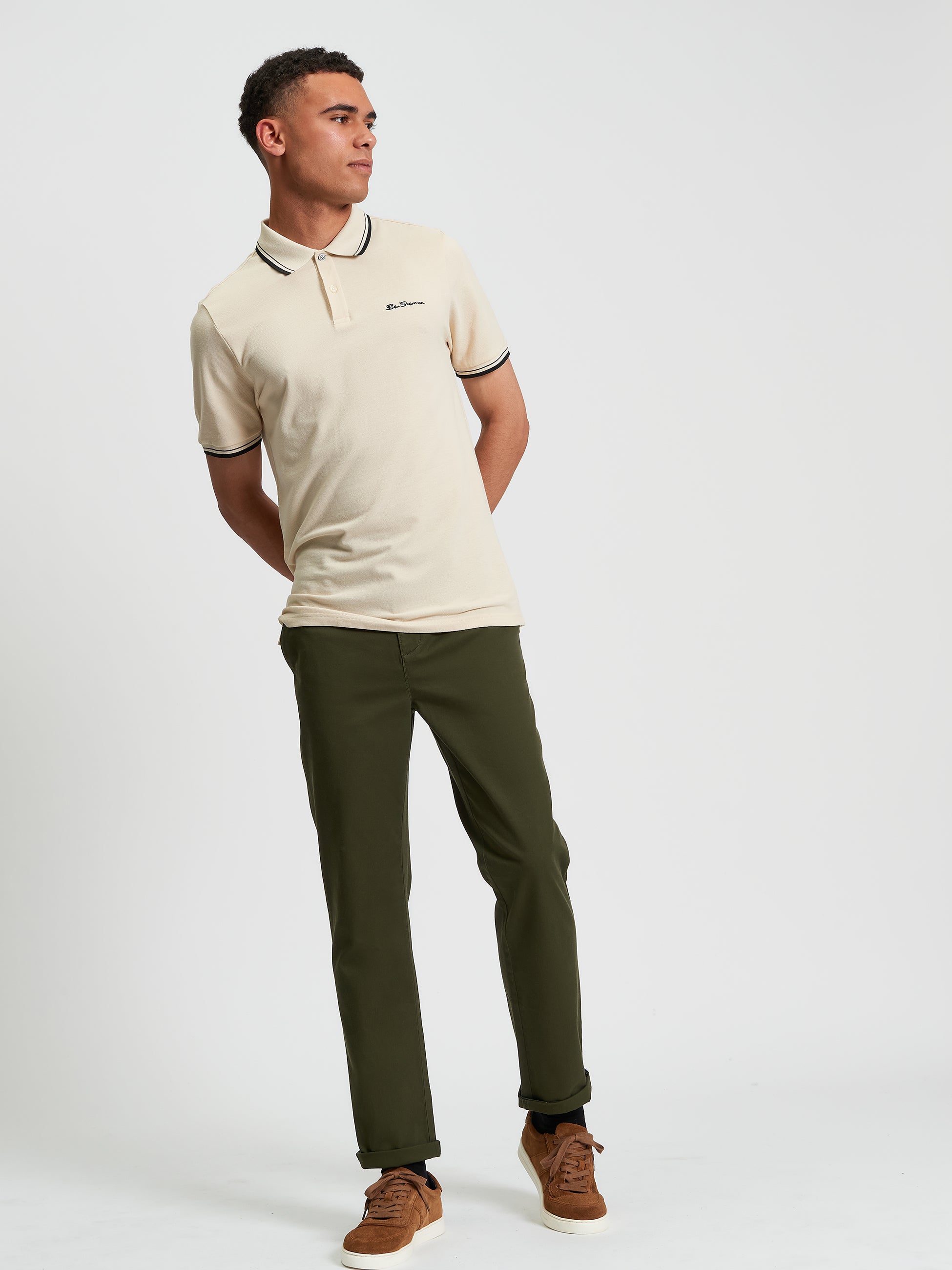 Ben Sherman Signature Pique Polo - Fog