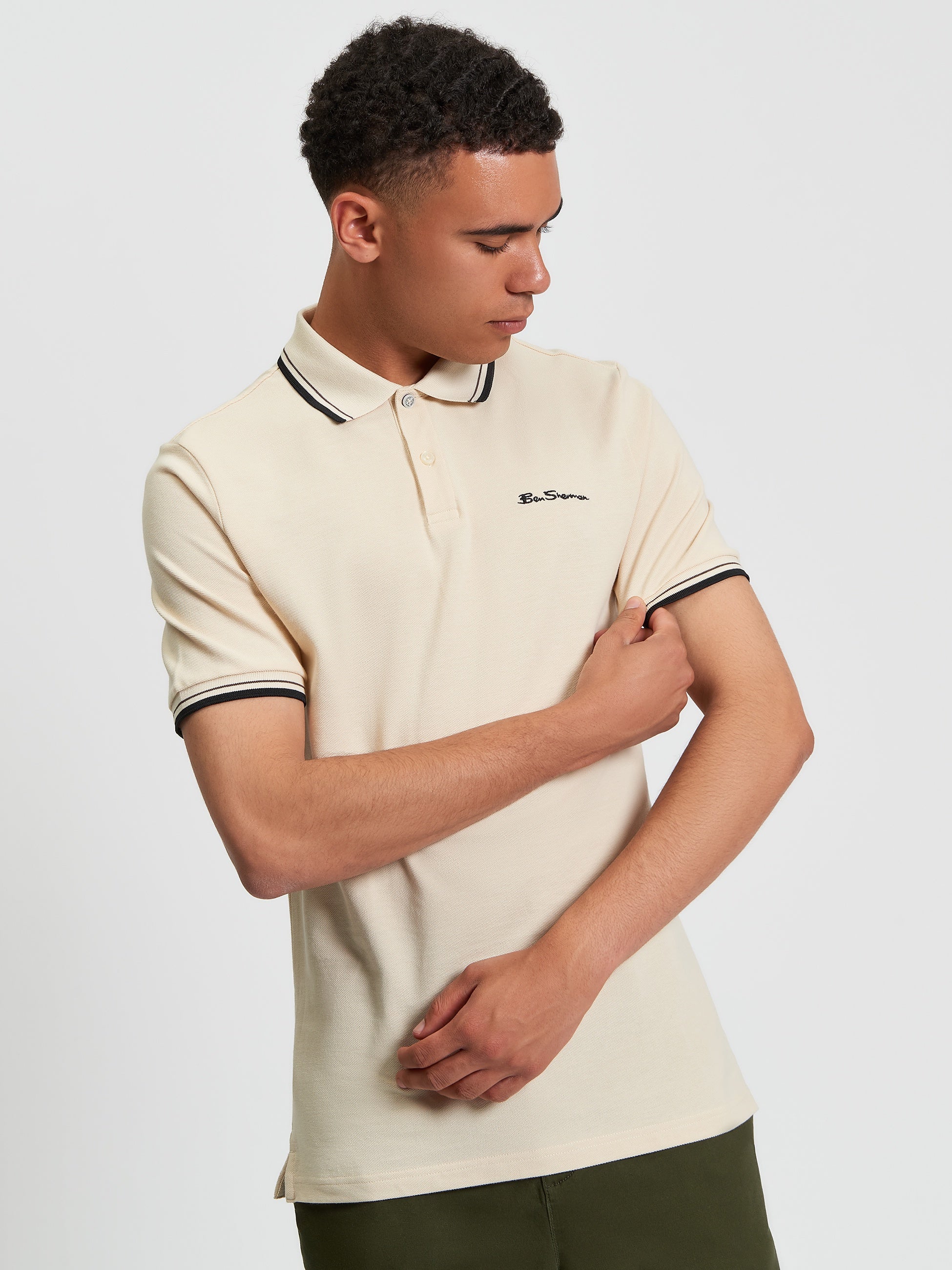 Ben Sherman Signature Pique Polo - Fog