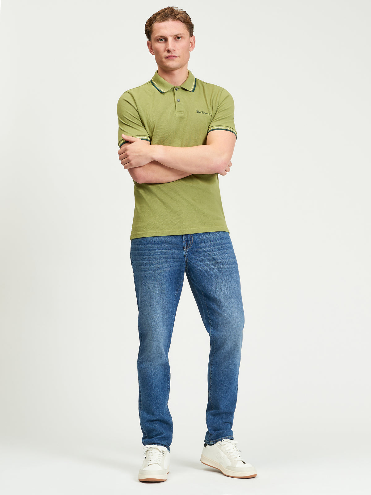 Ben Sherman Signature Pique Polo - Olive