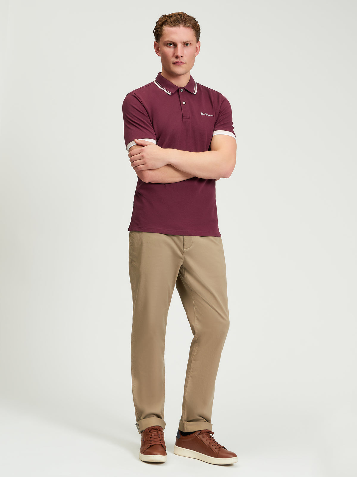 Ben Sherman Signature Pique Polo - Aubergine