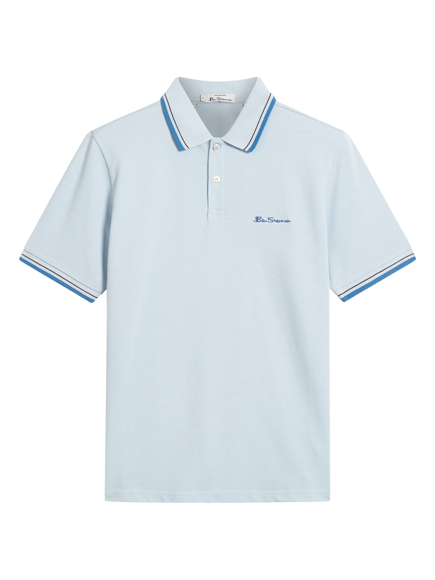 Ben Sherman Signature Pique Polo - Ice Blue