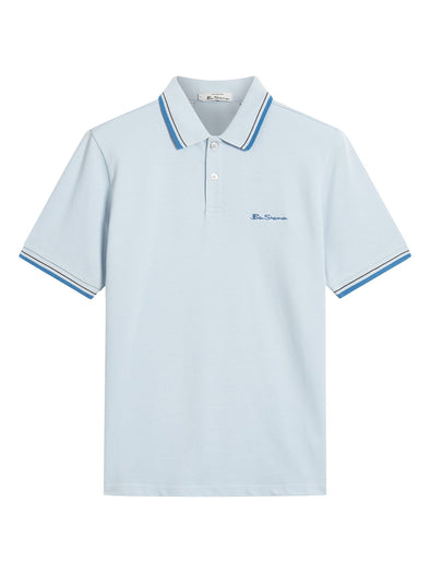 Ben Sherman Signature Pique Polo - Ice Blue