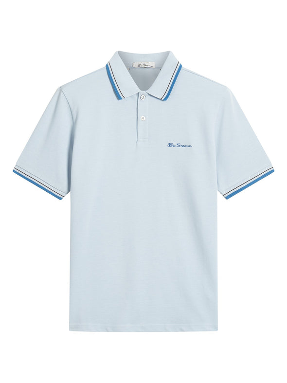 Ben Sherman Signature Pique Polo - Ice Blue