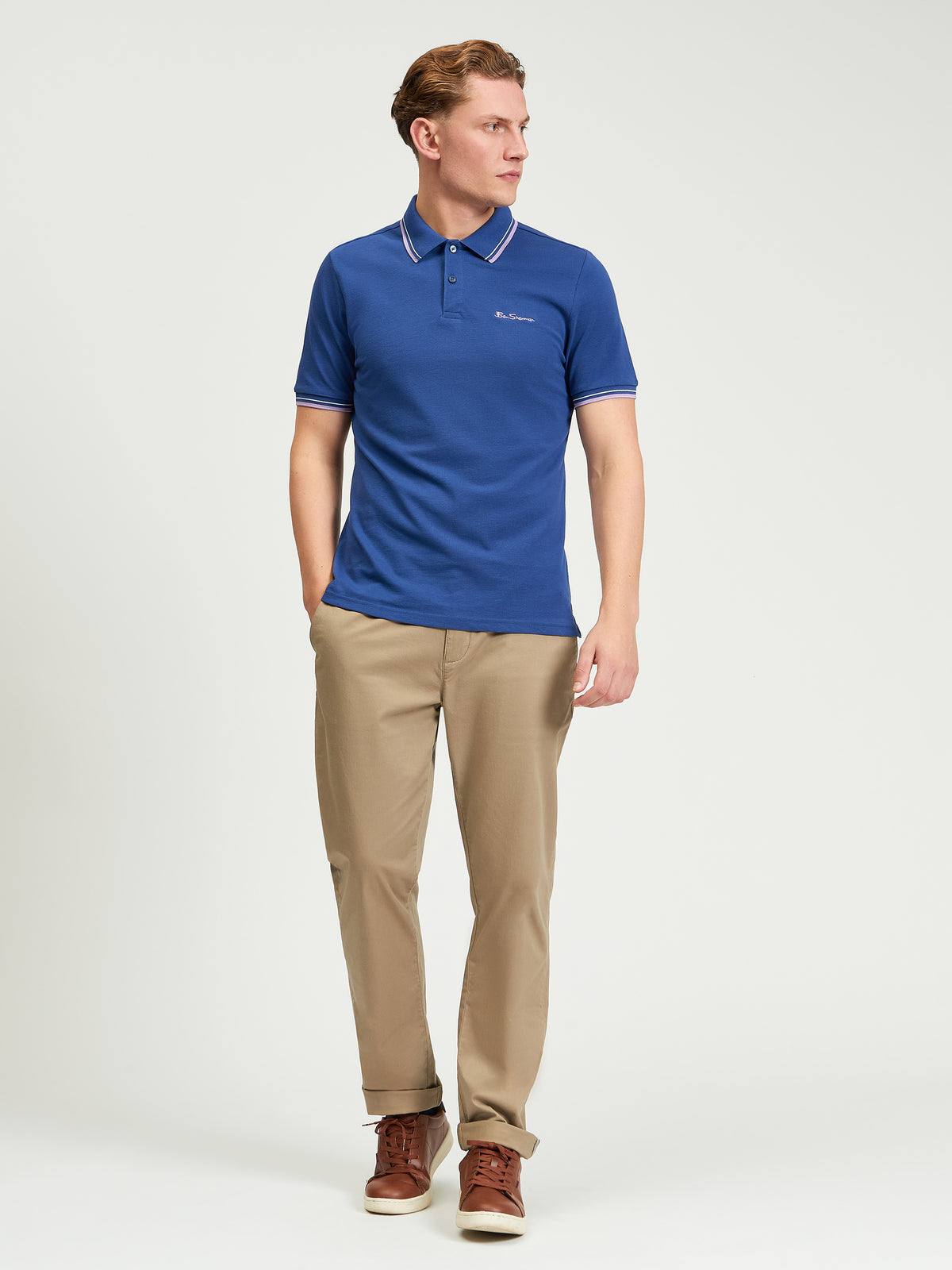 Ben Sherman Signature Pique Polo - Blue Ink