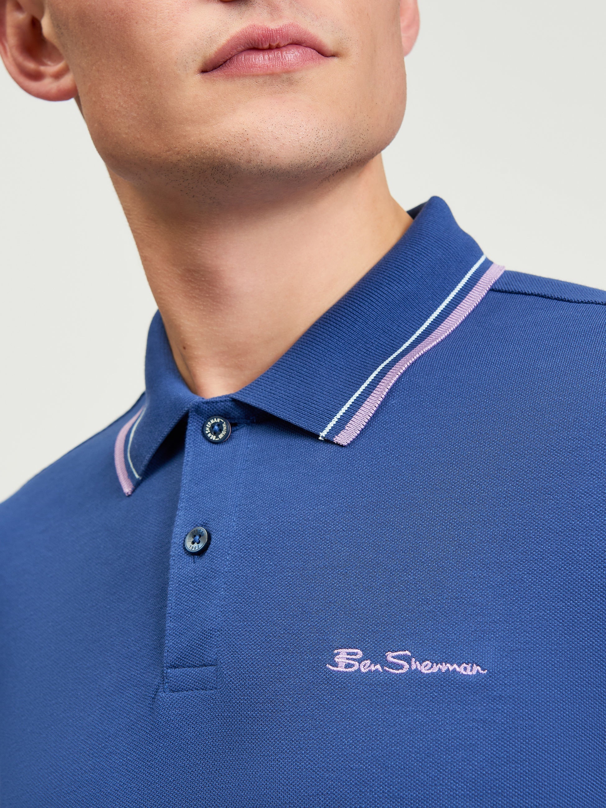 Ben Sherman Signature Pique Polo - Blue Ink