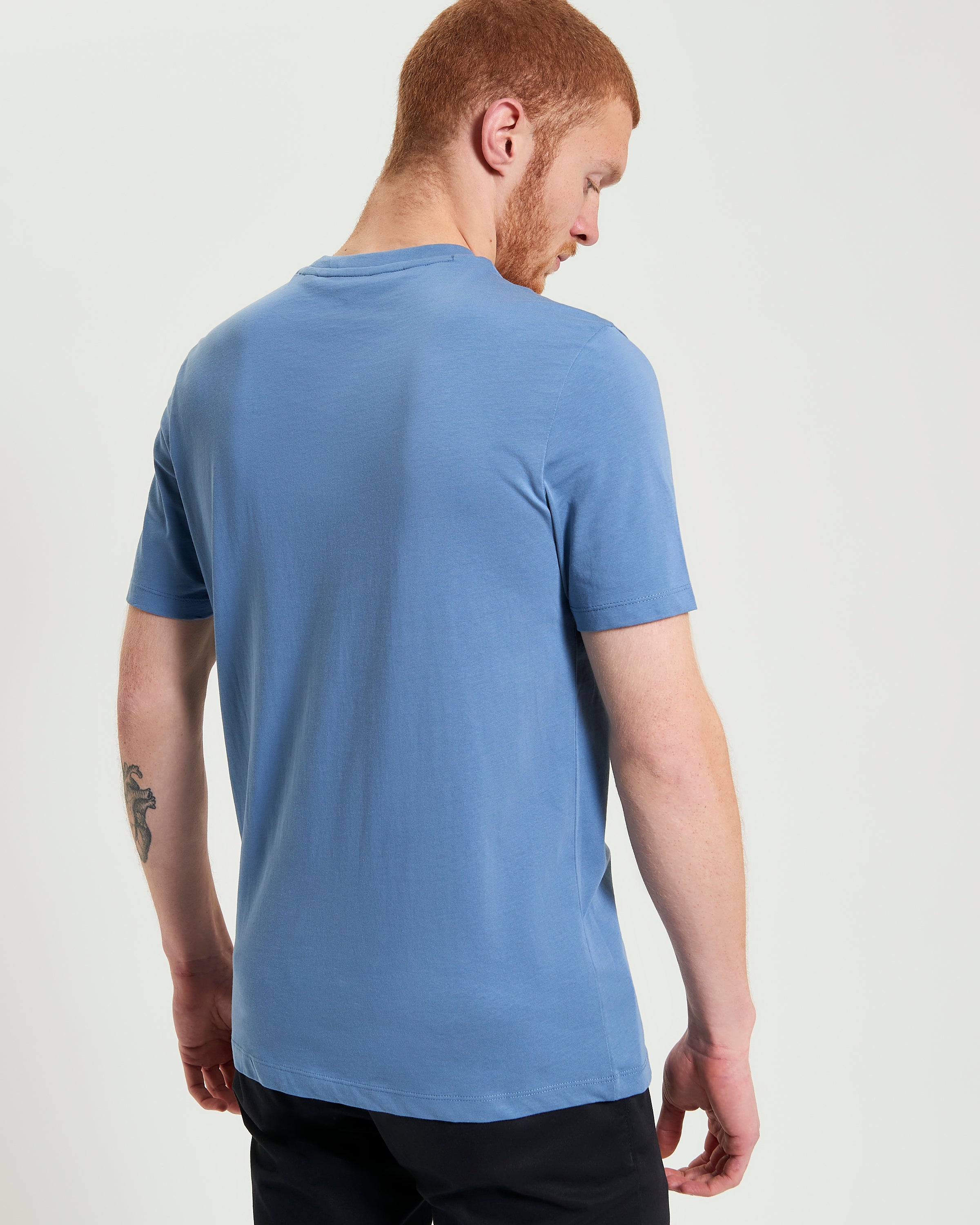 Ben Sherman Embossed Signature Logo Tee - Riverlea Blue