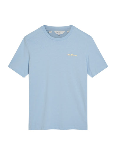 Ben Sherman Embossed Signature Logo Tee - Pale Blue