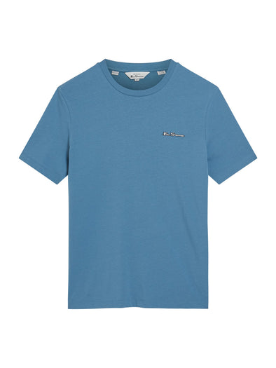 Ben Sherman Embossed Signature Logo Tee - Riverlea Blue
