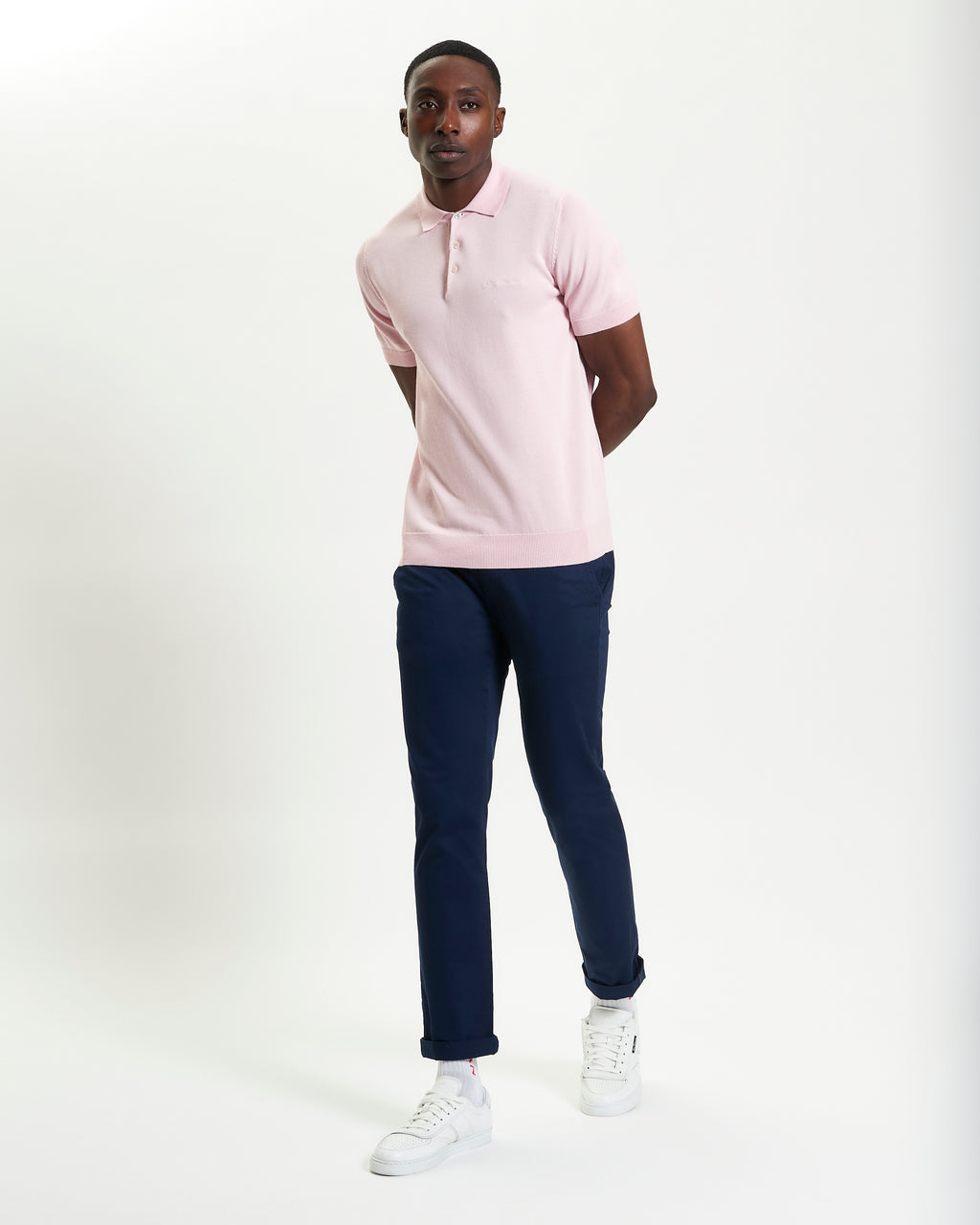 Ben Sherman Signature Knitted Polo - Blush Pink