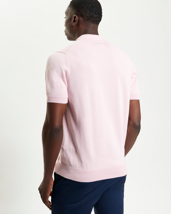 Ben Sherman Signature Knitted Polo - Blush Pink