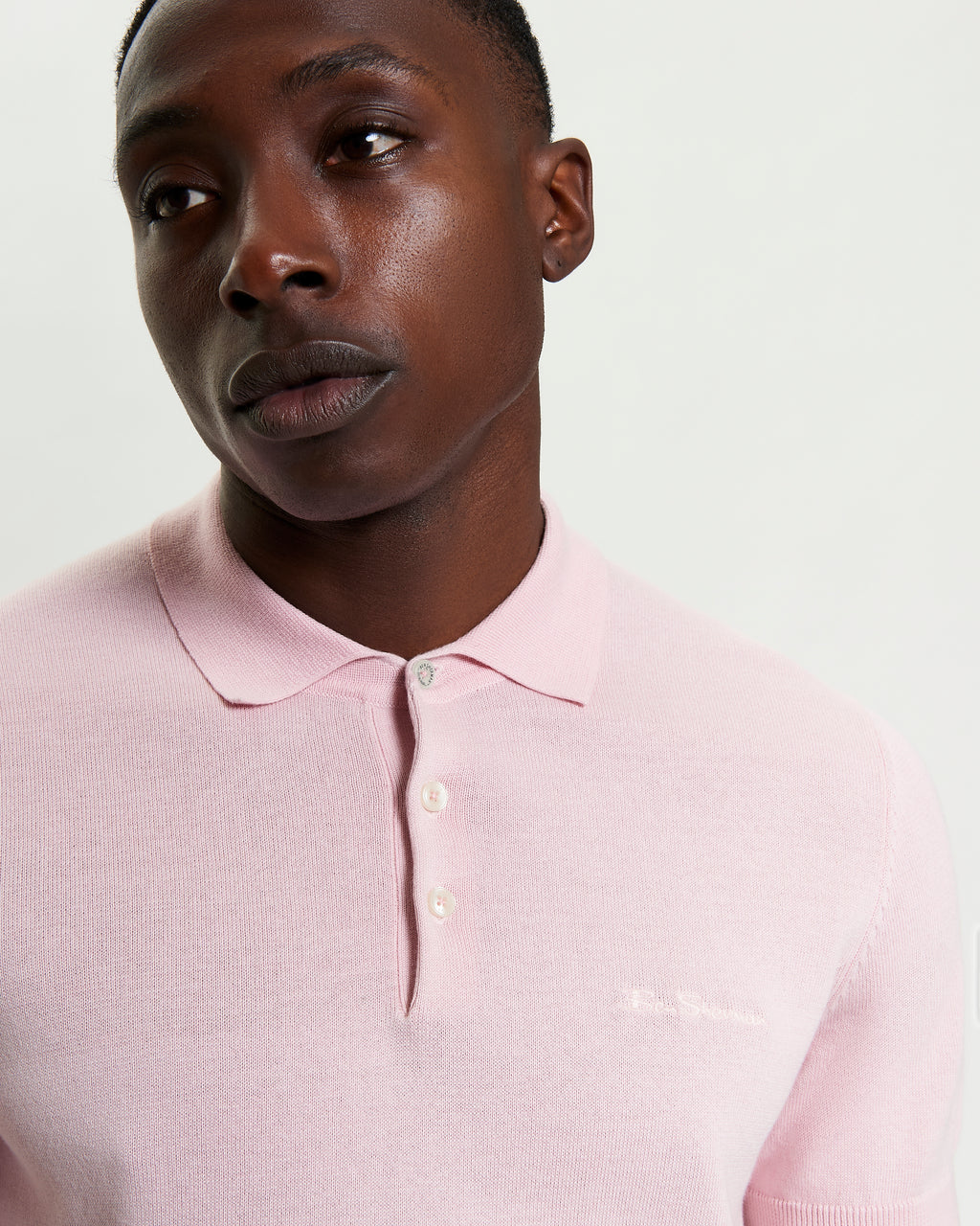 Ben Sherman Signature Knitted Polo - Blush Pink