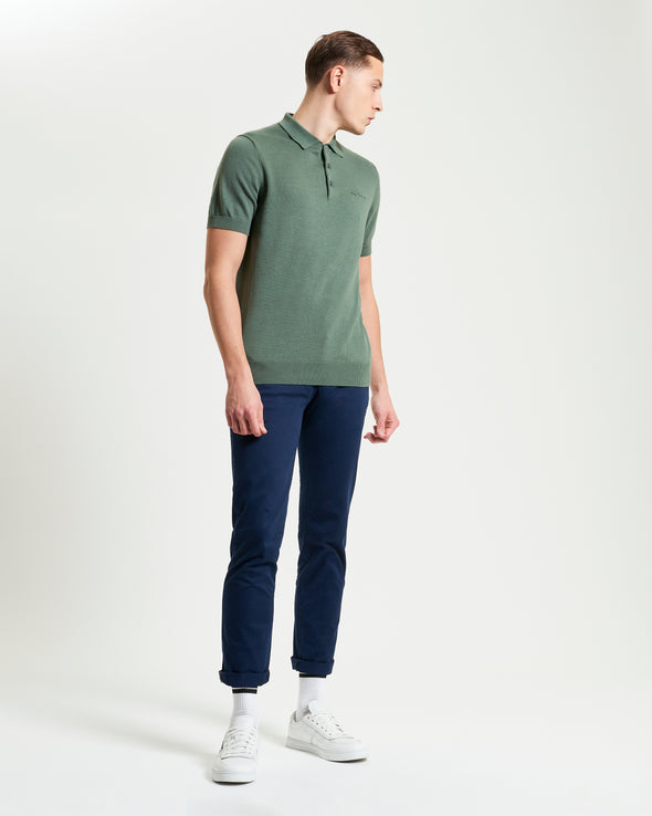 Ben Sherman Signature Knitted Polo - Olive