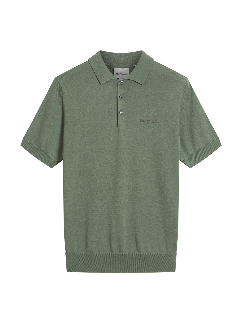 Ben Sherman Signature Knitted Polo - Olive