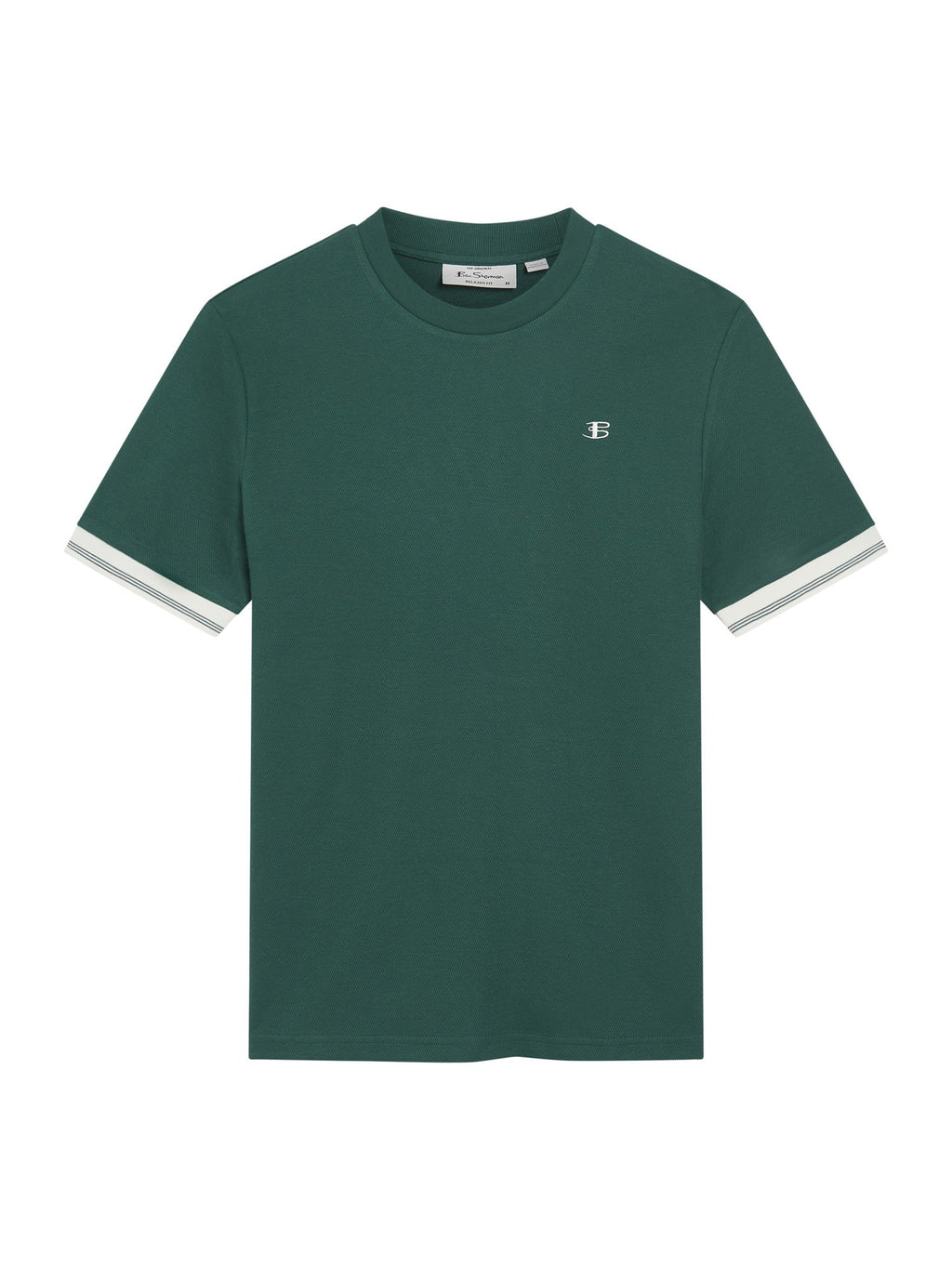 Ben Sherman Textured Tipped Tee - Dark Green