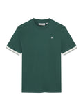 Ben Sherman Textured Tipped Tee - Dark Green