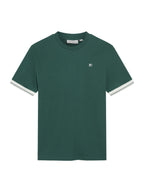 Ben Sherman Textured Tipped Tee - Dark Green