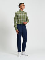 Ben Sherman Long Sleeve Shirt: Multi Check - Litchen Green
