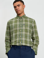 Ben Sherman Long Sleeve Shirt: Multi Check - Litchen Green