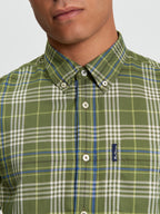 Ben Sherman Long Sleeve Shirt: Multi Check - Litchen Green