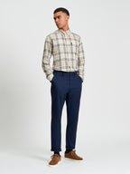Ben Sherman Long Sleeve Shirt: Multi Check - Fog