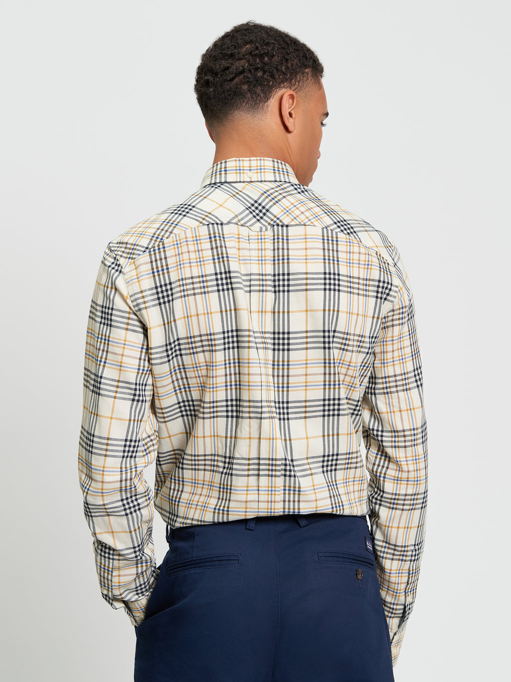 Ben Sherman Long Sleeve Shirt: Multi Check - Fog