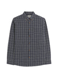 Ben Sherman Long Sleeve Shirt: Raised Yarn Check - Marine