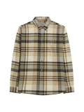 Ben Sherman Long Sleeve Shirt: Brushed Check - Sand