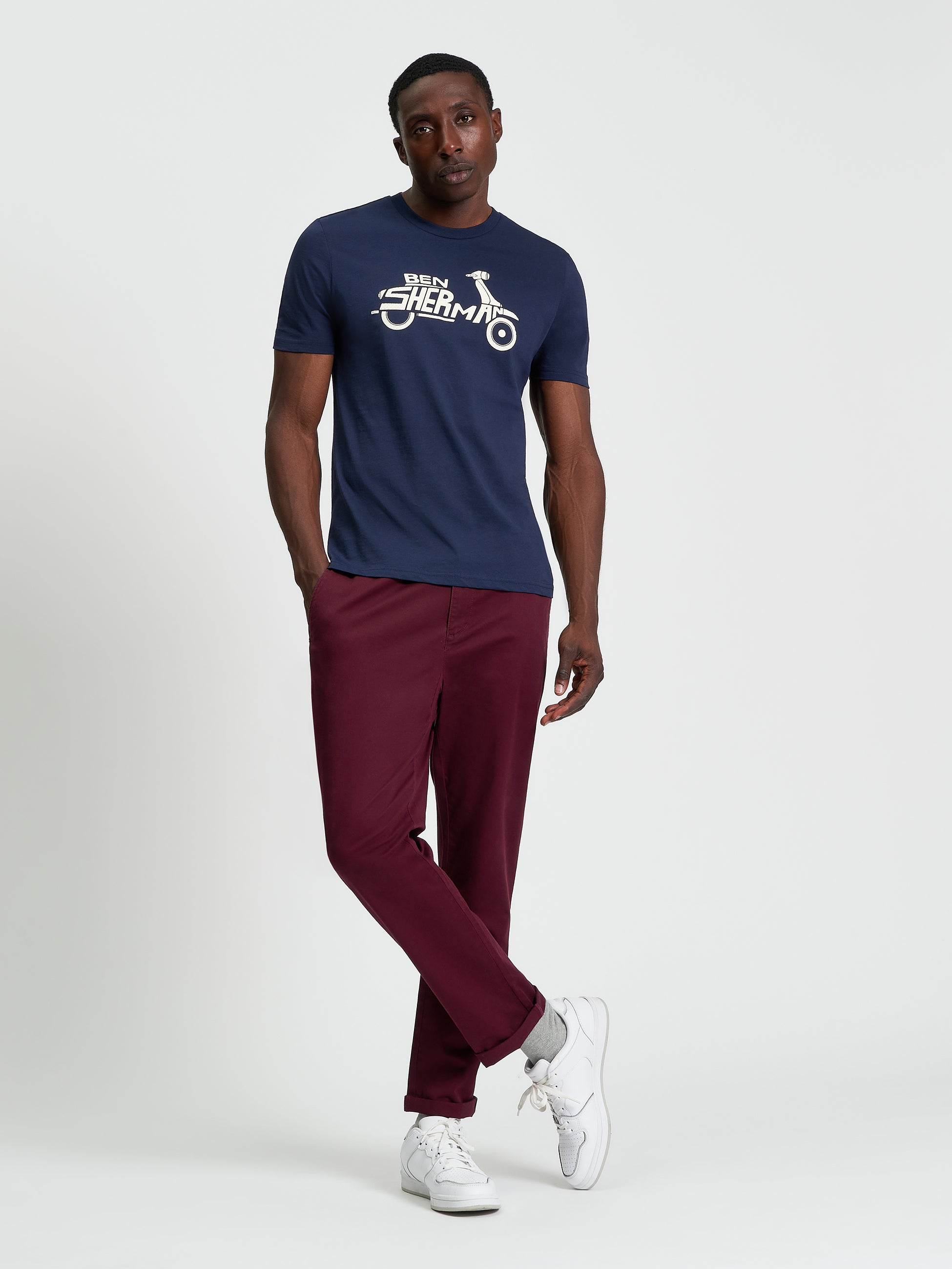 Ben Sherman Brand Scooter Tee - Dark Navy