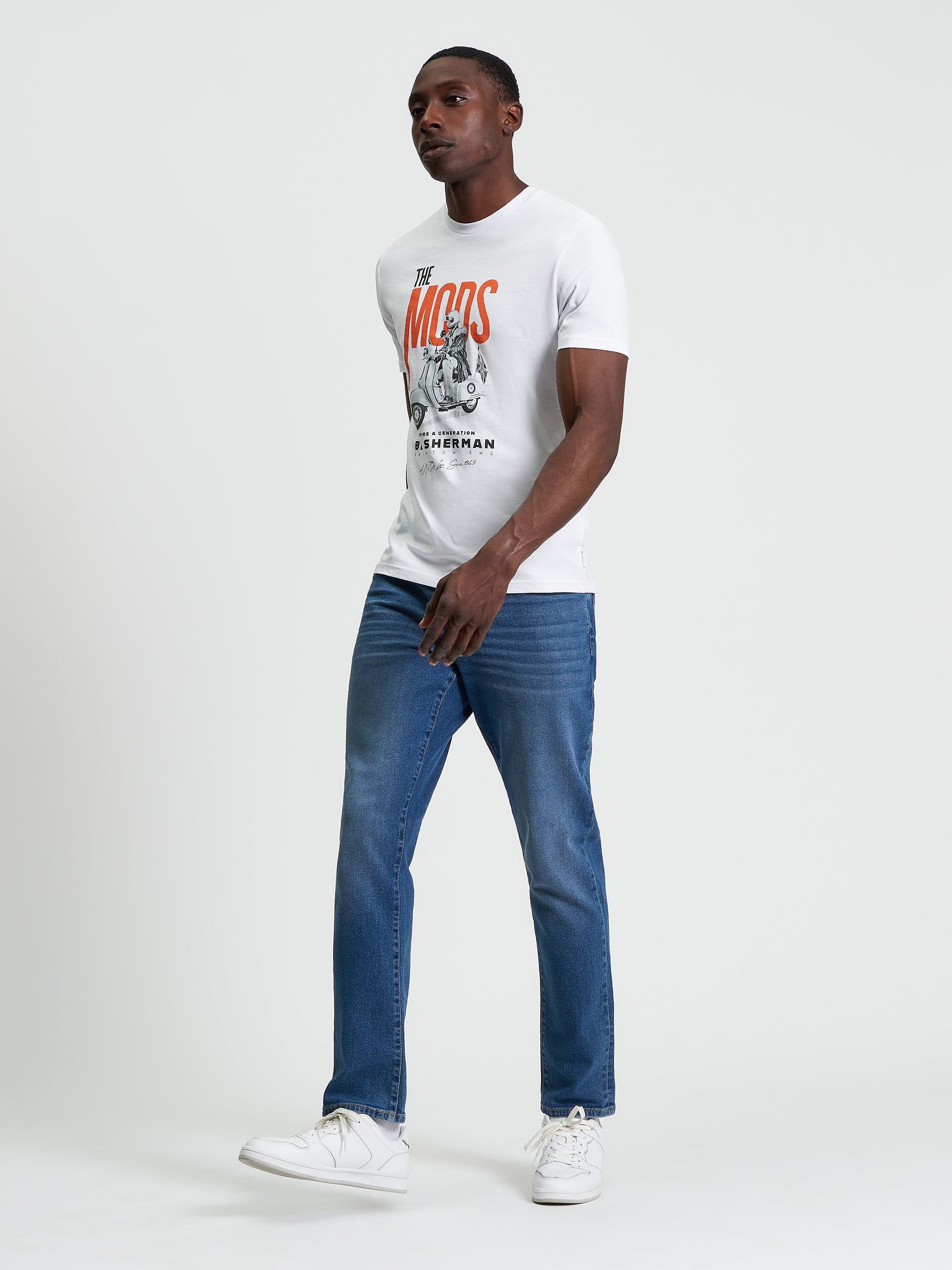 Ben Sherman Mod Poster Tee - White