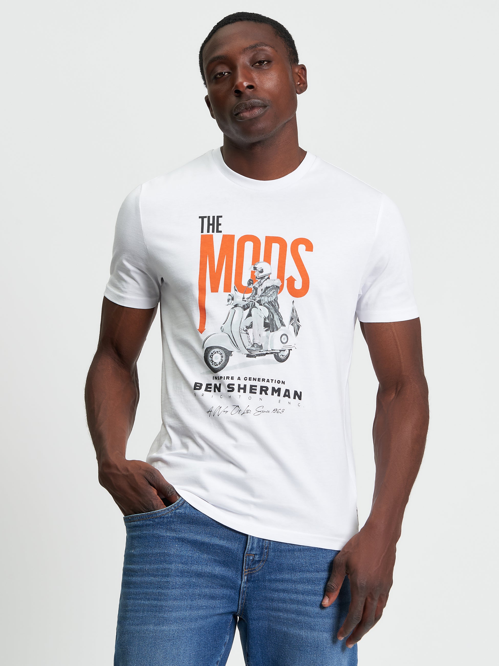 Ben Sherman Mod Poster Tee - White
