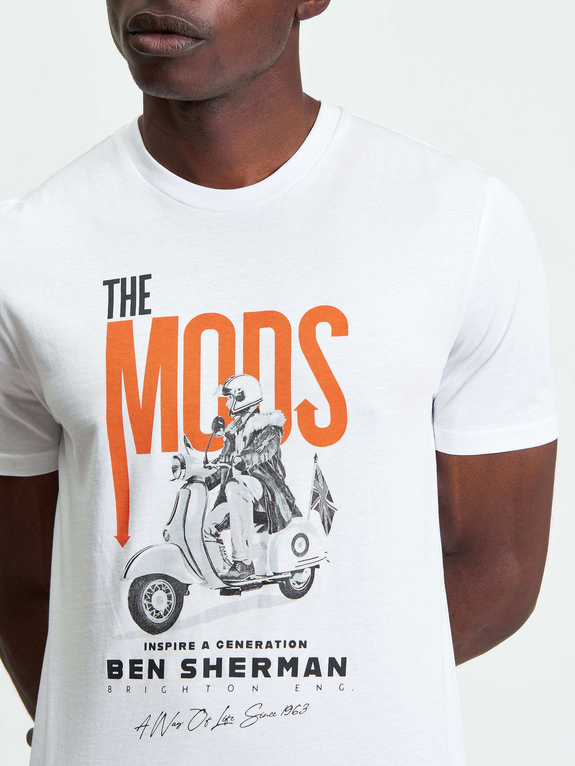 Ben Sherman Mod Poster Tee - White