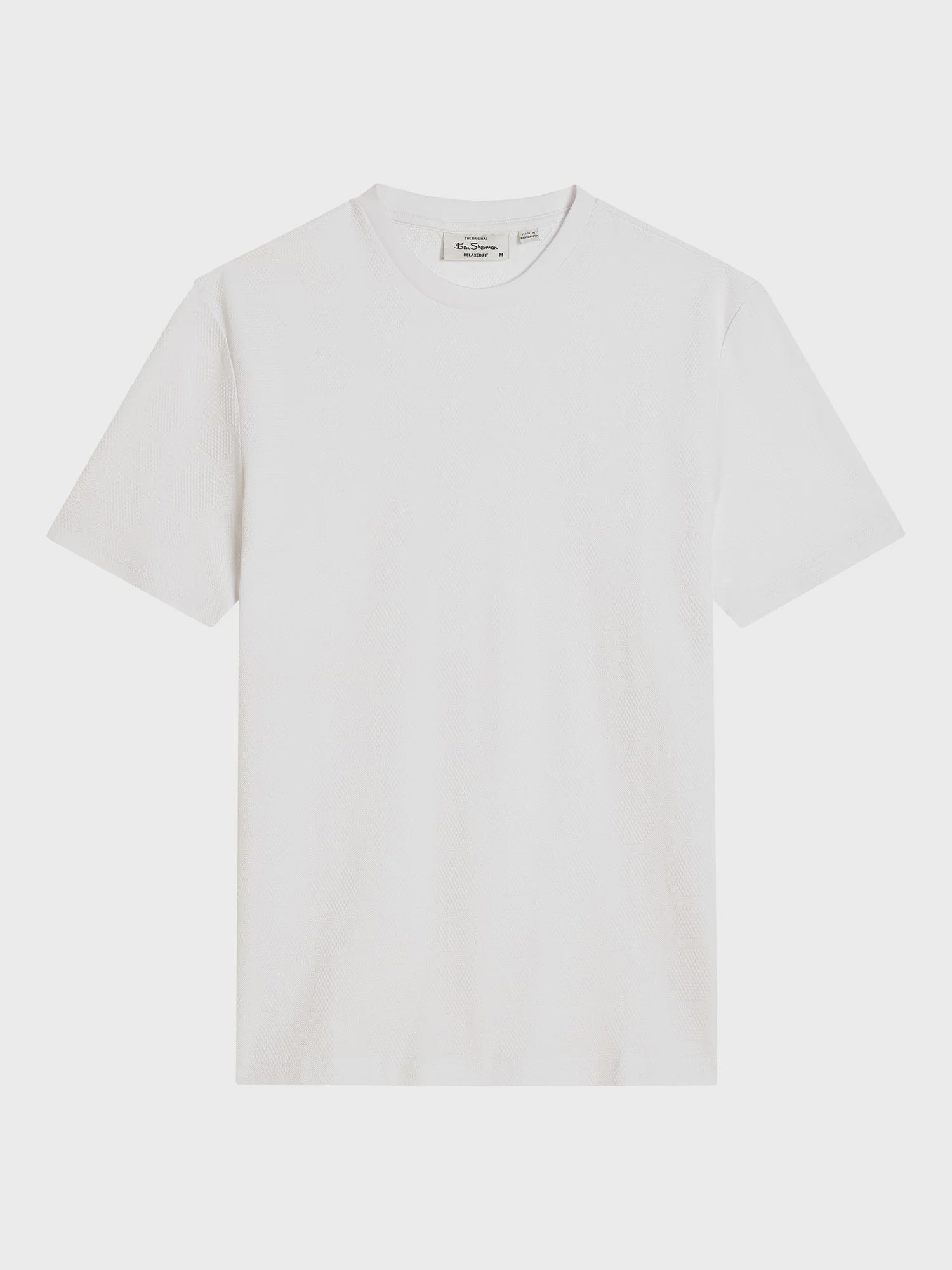 Ben Sherman Jaquard Pattern Tee - White