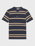 Ben Sherman Pique Stripe Tee - Dark Navy