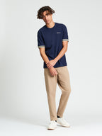 Ben Sherman Pique Tipped Tee - Dark Navy