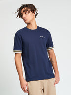 Ben Sherman Pique Tipped Tee - Dark Navy