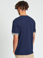Ben Sherman Pique Tipped Tee - Dark Navy