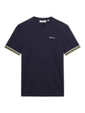 Ben Sherman Pique Tipped Tee - Dark Navy