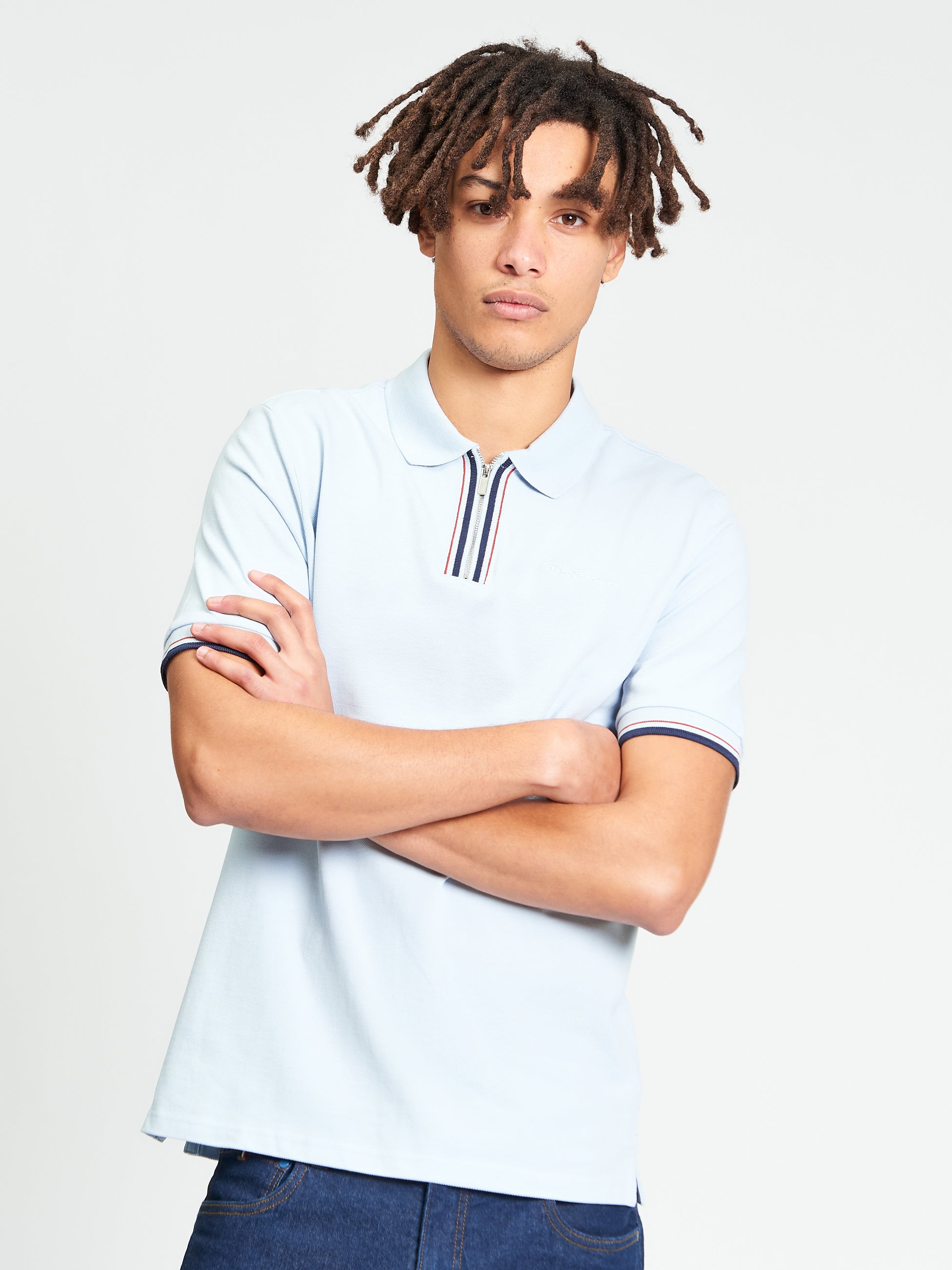 Ben Sherman Planket Interest polo - Powder Blue