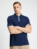 Ben Sherman Planket Interest polo - Dark Navy & Sky Blue