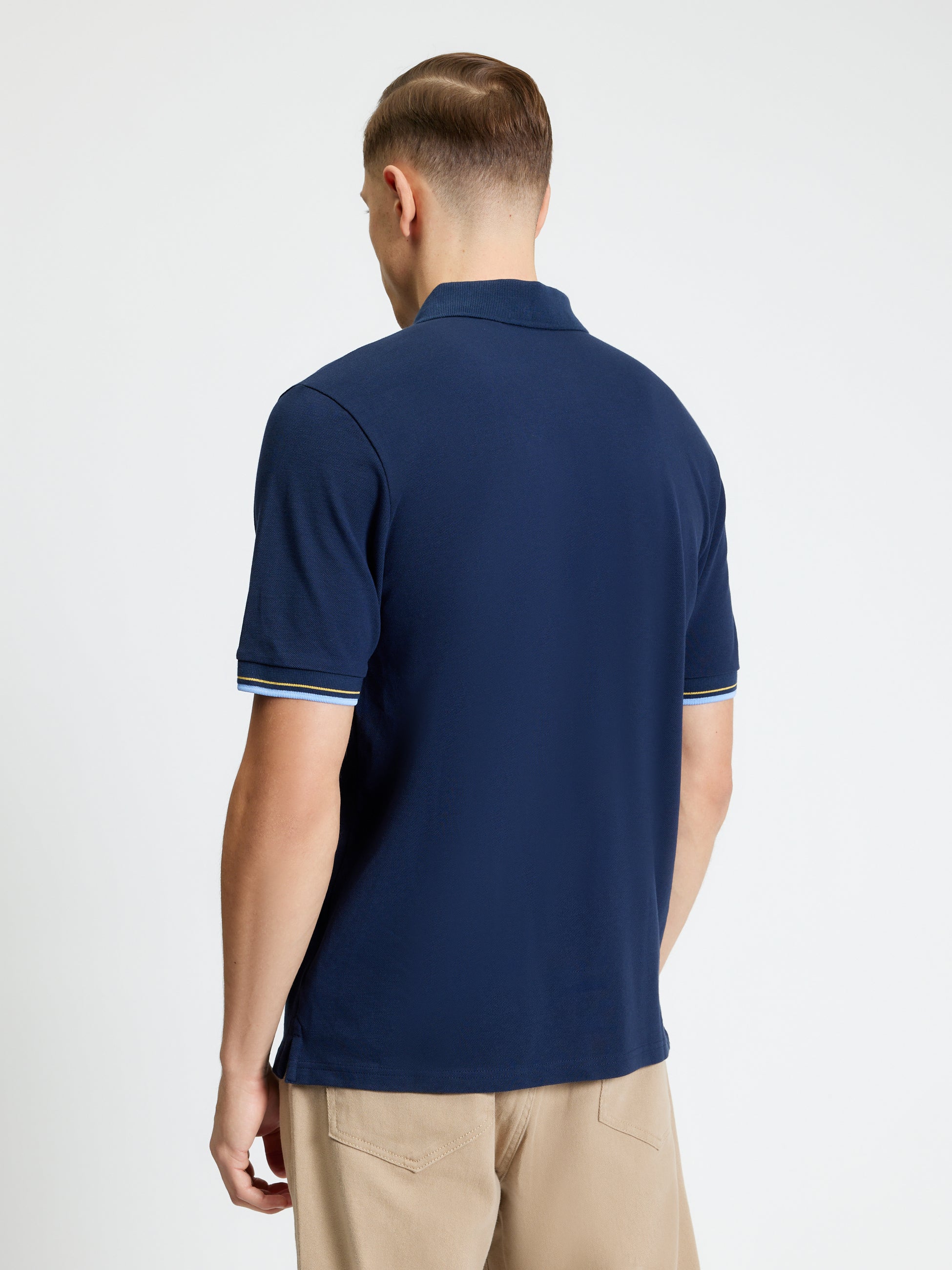 Ben Sherman Planket Interest polo - Dark Navy & Sky Blue