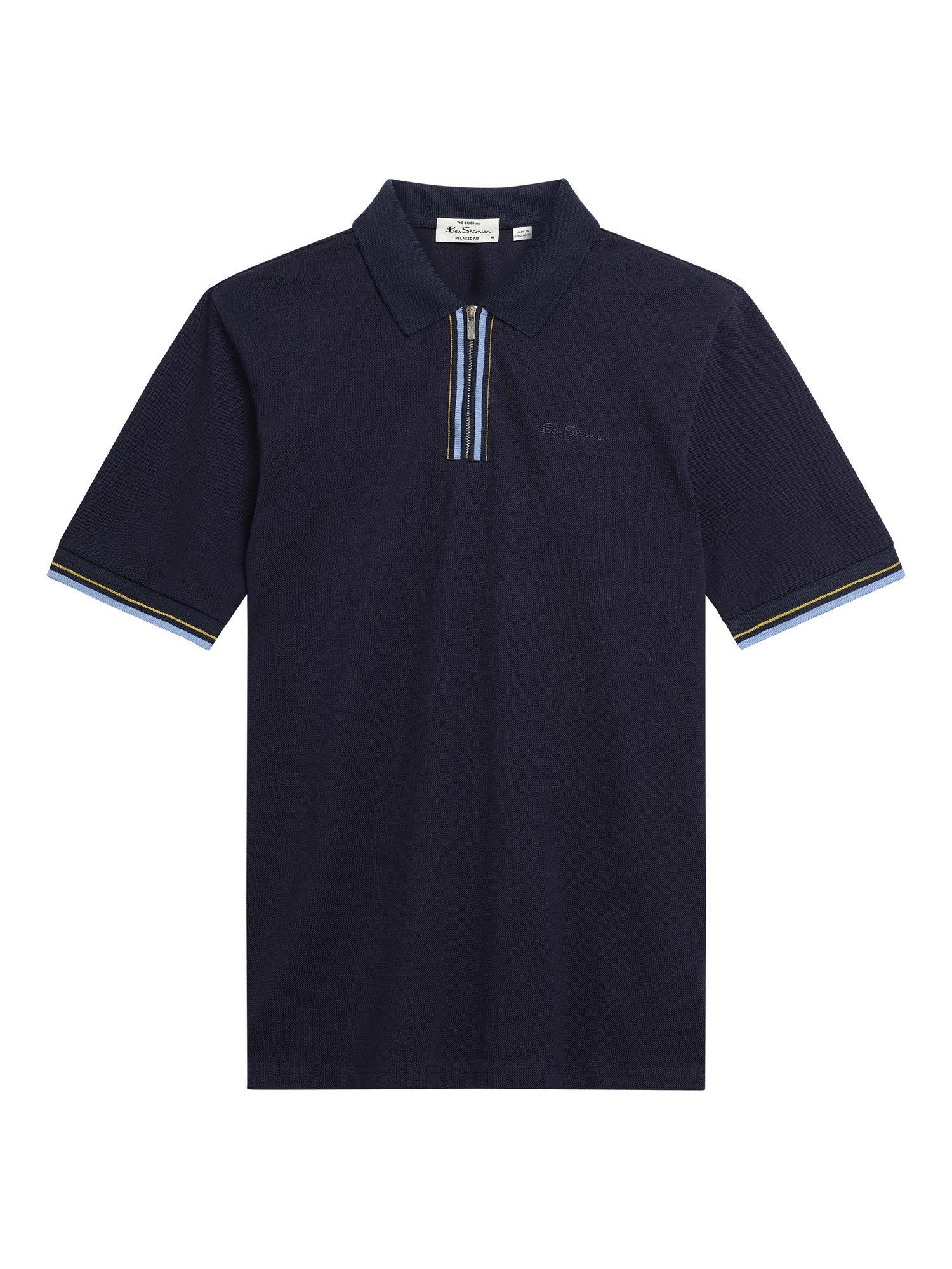 Ben Sherman Planket Interest polo - Dark Navy & Sky Blue
