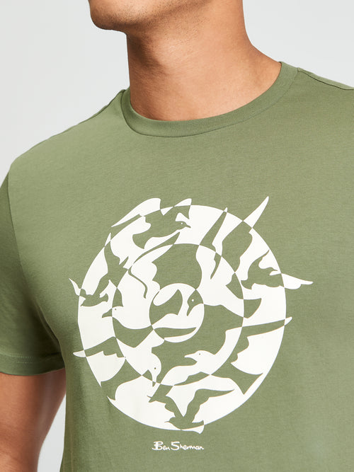 Ben Sherman Seagul Target Tee - Loden